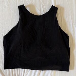 Athleta Black sports bra/cropped tank top